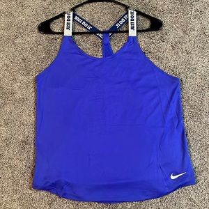Royal blue Nike DRI-Fit Tank w/ signature logo straps, Size M, new condition!